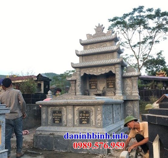 Mẫu mộ đôi gia đình bằng đá xây lắp tại Đắk Lắk
