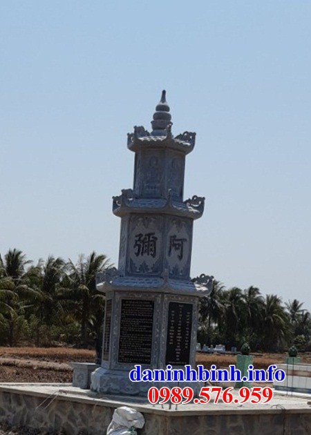 Mộ tháp phật giáo bằng đá cất để tro hài cốt hỏa táng tại Tiền Giang