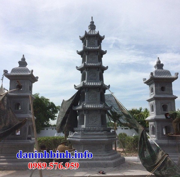 Mộ tháp phật giáo bằng đá thiết kế hiện đại tại Ninh Bình