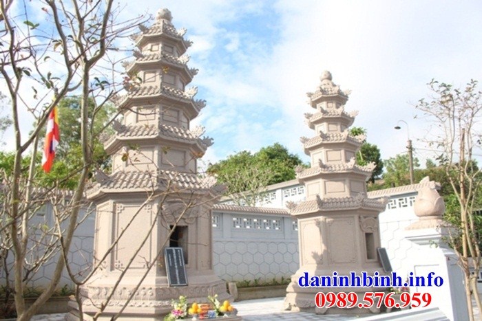 Mộ tháp phật giáo bằng đá tự nhiên cao cấp tại Vĩnh Long