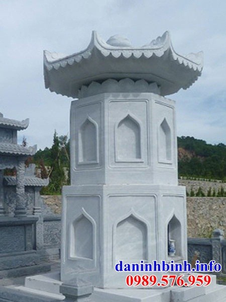 Mộ tháp sư trụ trì phật giáo bằng đá trắng cao cấp tại Tây Ninh
