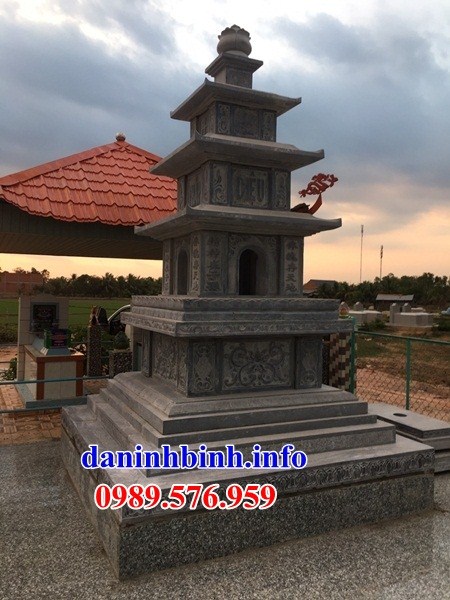 Mộ tháp sư trụ trì phật giáo bằng đá xanh Thanh Hóa tại Cà Mau