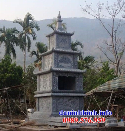 Mộ tháp sư trụ trì phật giáo bằng đá xanh Thanh Hóa tại Kiên Giang