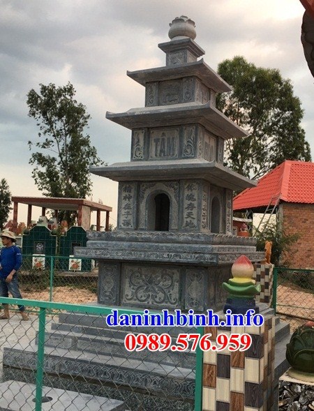 Mộ tháp sư trụ trì phật giáo bằng đá xanh Thanh Hóa tại Sóc Trăng