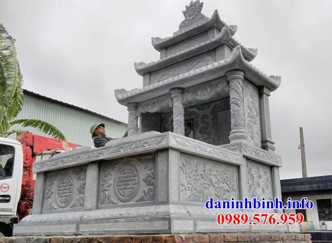 Mộ đôi bằng đá ba mái cao cấp tại Kiên Giang