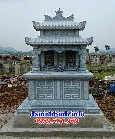 Mộ đôi bằng đá thiết kế cơ bản tại Lâm Đồng