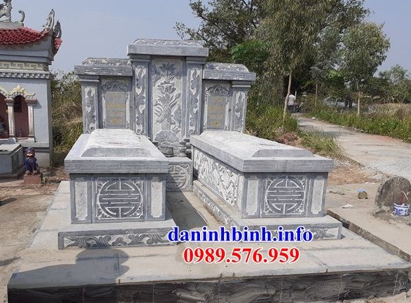 Mộ đôi bằng đá tự nhiên cao cấp tại Lâm Đồng