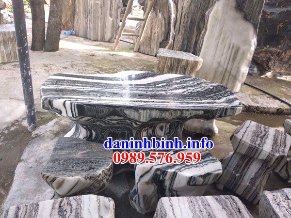 8 Bộ bàn ghế đá cẩm thạch thanh hóa tự nhiên nguyên khối đẹp