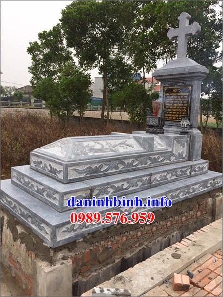 Bán sẵn mộ công giáo đạo thiên chúa bằng đá cất để tro hài cốt hỏa táng đẹp tại Kiên Giang