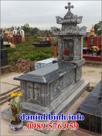 Bán sẵn mộ công giáo đạo thiên chúa bằng đá kích thước chuẩn phong thủy đẹp tại Kiên Giang