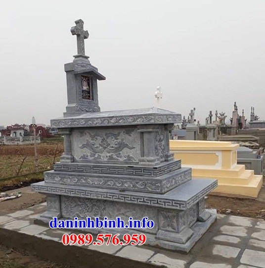 Bán sẵn mộ công giáo đạo thiên chúa bằng đá thiết kế hiện đại đẹp tại Kiên Giang
