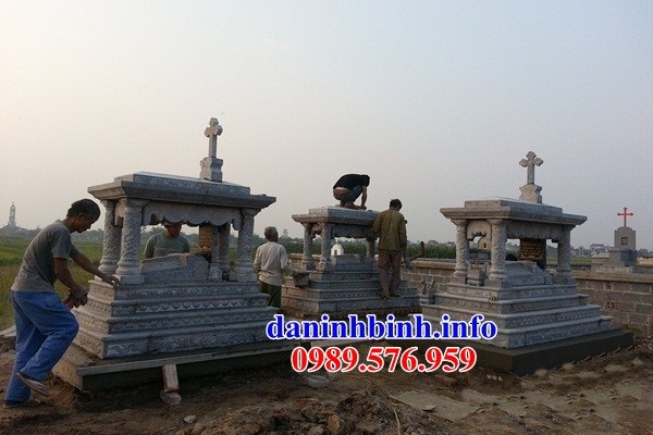 Hình ảnh mộ đạo thiên chúa công giáo bằng đá thiết kế hiện đại đẹp tại Tây Ninh