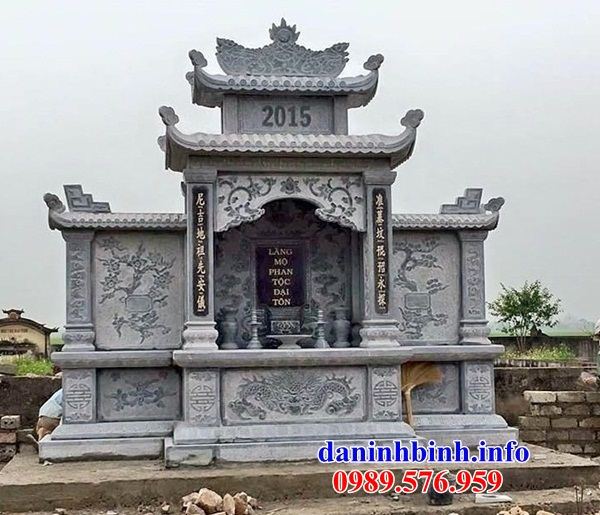 Mẫu am thờ chung nghĩa trang gia đình dòng họ bằng đá chạm khắc hoa văn tinh xảo tại Kiên Giang