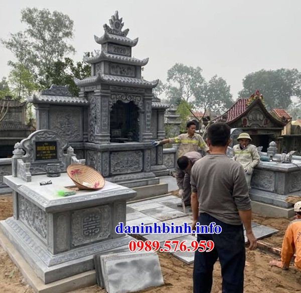 Mẫu am thờ chung nghĩa trang gia đình dòng họ bằng đá thi công lắp đặt tại Quảng Nam