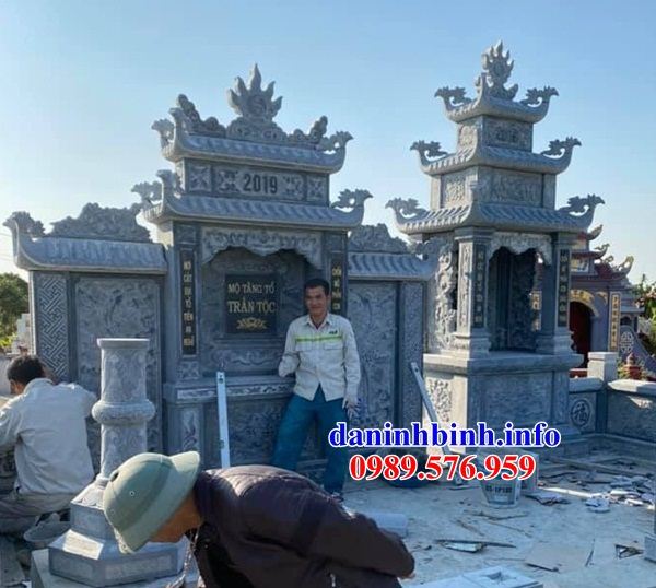 Mẫu am thờ chung nghĩa trang gia đình dòng họ bằng đá thi công lắp đặt tại Đà Nẵng