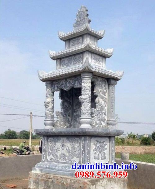 Mẫu am thờ chung nghĩa trang gia đình dòng họ bằng đá tự nhiên nguyên khối tại Kiên Giang