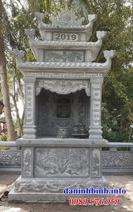 Mẫu am thờ chung nghĩa trang gia đình dòng họ bằng đá tự nhiên nguyên khối tại Quảng Nam