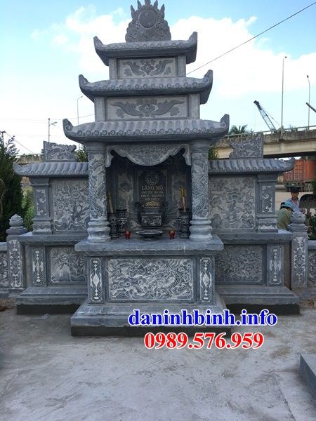 Mẫu am thờ nghĩa trang gia đình dòng họ bằng đá chạm khắc hoa văn tinh xảo bán tại Quảng Trị