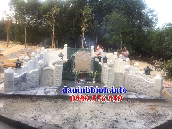 Mẫu am thờ nghĩa trang gia đình dòng họ bằng đá trắng cao cấp tại Cao Bằng