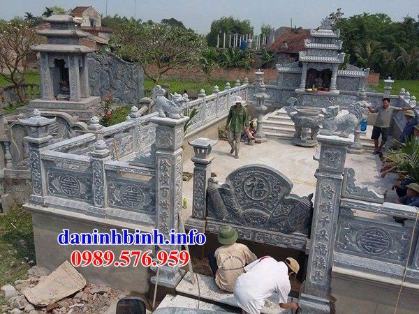 Mẫu cuốn thư bức bình phong cây hương nghĩa trang gia đình dòng họ bằng đá xanh Thanh Hóa tại Đồng Nai