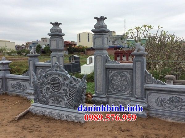 Mẫu cuốn thư bức bình phong khu lăng mộ nghĩa trang gia đình dòng họ bằng đá mỹ nghệ Ninh Bình tại Khánh Hòa