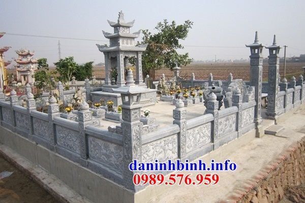 Mẫu cây hương nghĩa trang gia đình dòng họ bằng đá kích thước chuẩn phong thủy tại Tiền Giang
