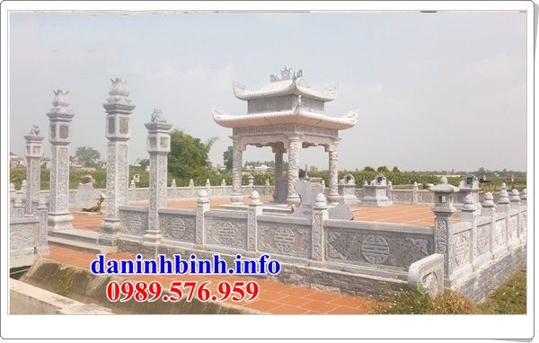 Mẫu cây hương nghĩa trang gia đình dòng họ bằng đá thiết kế hiện đại tại Đắk Nông