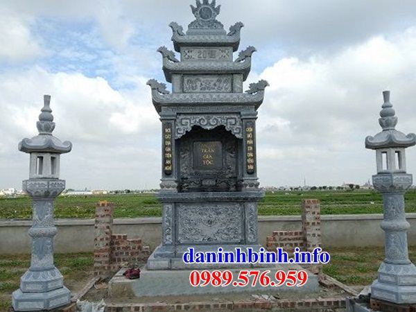 Mẫu cây hương thờ chung nghĩa trang gia đình dòng họ bằng đá bán báo giá tại Kon Tum