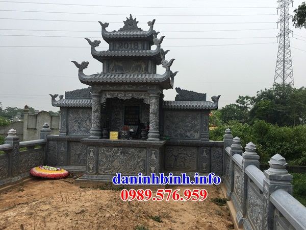 Mẫu cây hương thờ chung nghĩa trang gia đình dòng họ bằng đá chạm khắc hoa văn tinh xảo tại Quảng Ninh