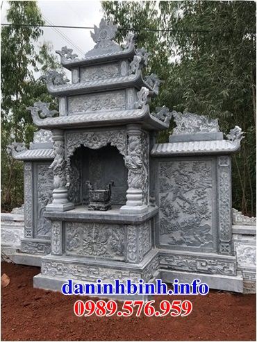 Mẫu cây hương thờ chung nghĩa trang gia đình dòng họ bằng đá mỹ nghệ Ninh Bình bán tại Vĩnh Long