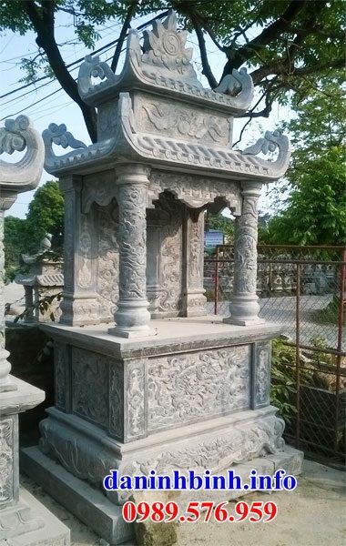 Mẫu cây hương thờ chung nghĩa trang gia đình dòng họ bằng đá mỹ nghệ Ninh Bình tại Kon Tum