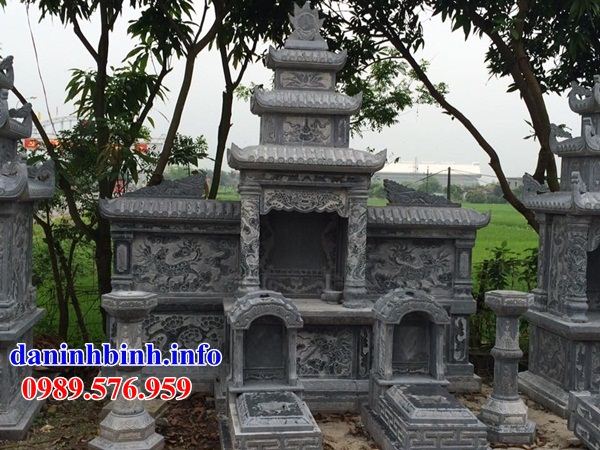 Mẫu cây hương thờ chung nghĩa trang gia đình dòng họ bằng đá mỹ nghệ tại Lào Cai