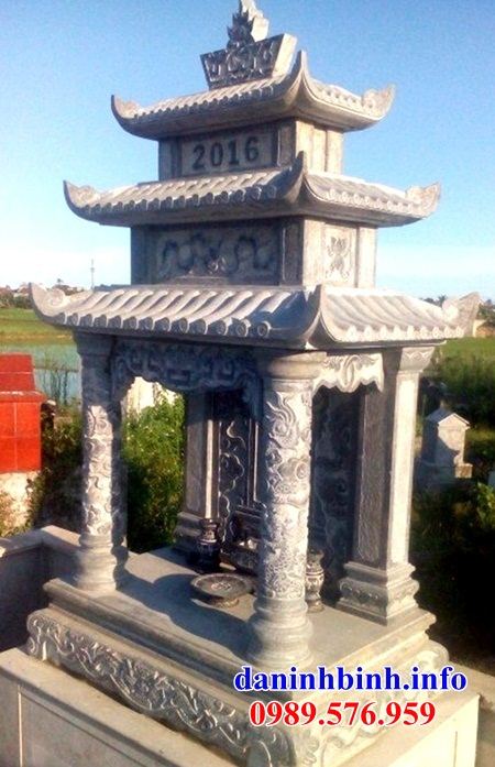 Mẫu cây hương thờ chung nghĩa trang gia đình dòng họ bằng đá thiết kế hiện đại bán tại An Giang
