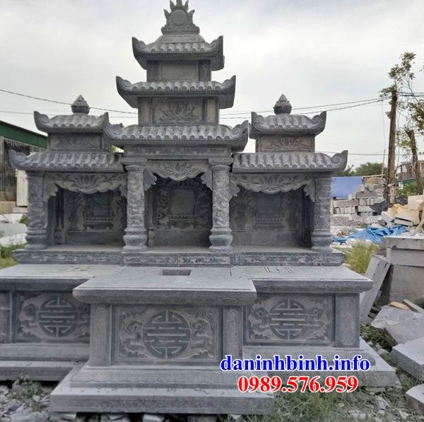 Mẫu cây hương thờ chung nghĩa trang gia đình dòng họ bằng đá thiết kế hiện đại bán tại Bình Thuận