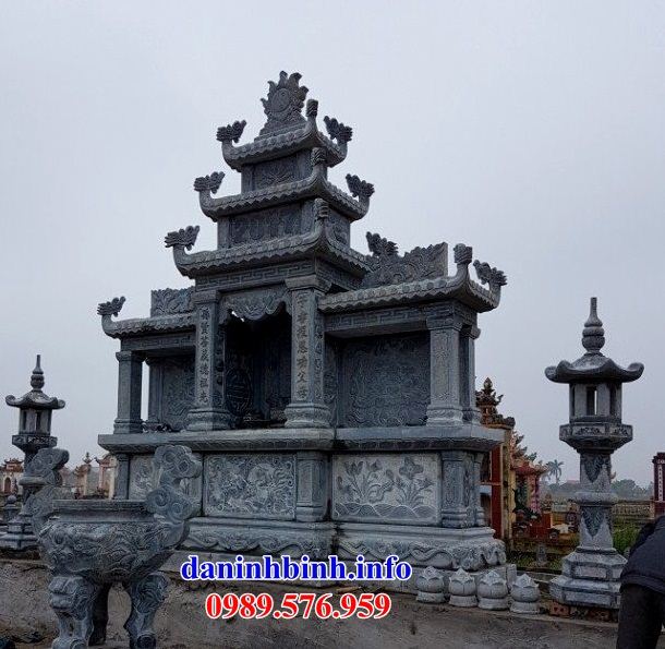 Mẫu cây hương thờ chung nghĩa trang gia đình dòng họ bằng đá thiết kế hiện đại bán tại Vĩnh Long