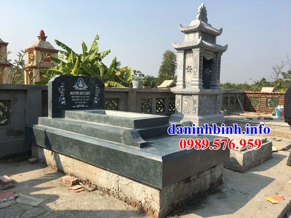 Mẫu cây hương thờ chung nghĩa trang gia đình dòng họ bằng đá thiết kế đơn giản tại Hà Tĩnh