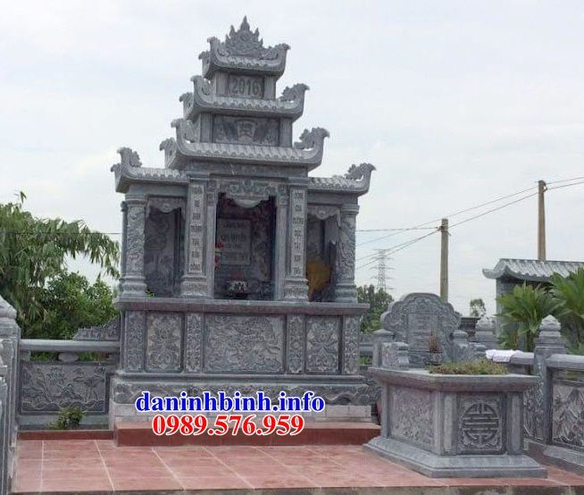 Mẫu cây hương thờ chung nghĩa trang gia đình dòng họ bằng đá thiết kế đẹp tại Kon Tum