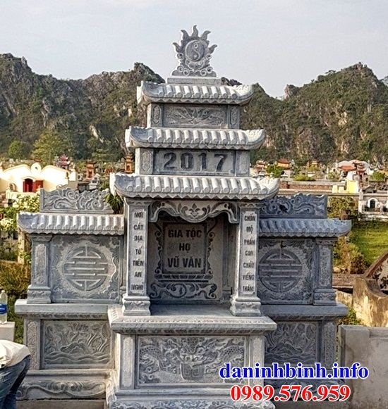 Mẫu cây hương thờ chung nghĩa trang gia đình dòng họ bằng đá thiết kế đẹp tại Tây Ninh