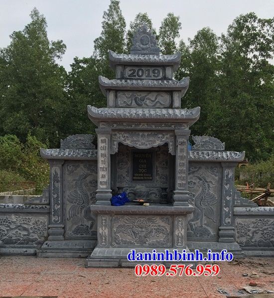 Mẫu cây hương thờ chung nghĩa trang gia đình dòng họ bằng đá tại Lào Cai