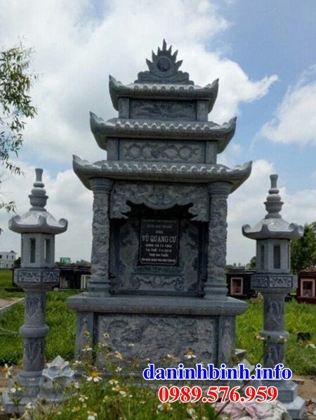 Mẫu cây hương thờ chung nghĩa trang gia đình dòng họ bằng đá tự nhiên cao cấp tại Trà Vinh