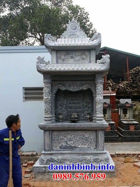 Mẫu cây hương thờ chung nghĩa trang gia đình dòng họ bằng đá tự nhiên nguyên khối bán tại Vĩnh Long