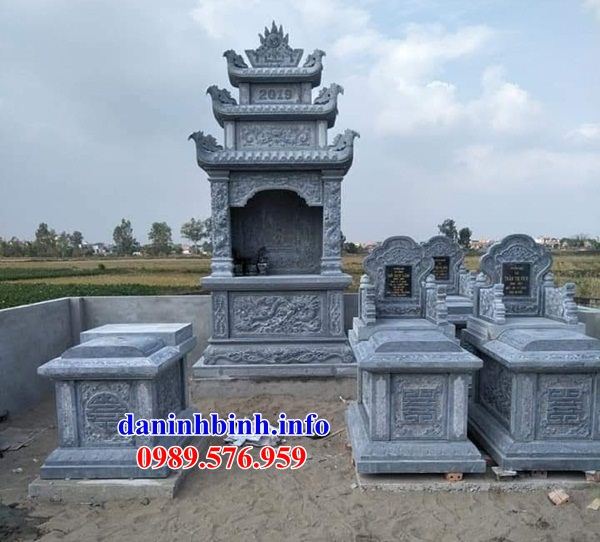 Mẫu cây hương thờ chung nghĩa trang gia đình dòng họ bằng đá xanh Thanh Hóa tại Quảng Ninh