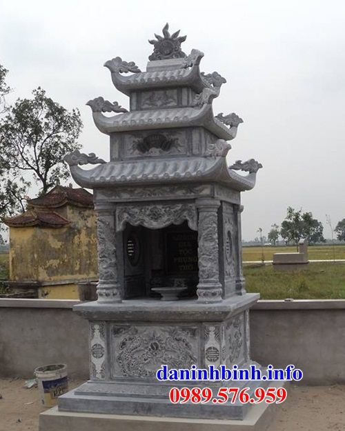 Mẫu cây hương thờ chung nghĩa trang gia đình dòng họ bằng đá điêu khắc rồng phượng bán tại An Giang