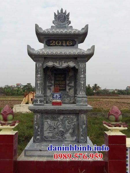 Mẫu cây hương thờ chung nghĩa trang gia đình dòng họ bằng đá điêu khắc rồng phượng tại Trà Vinh