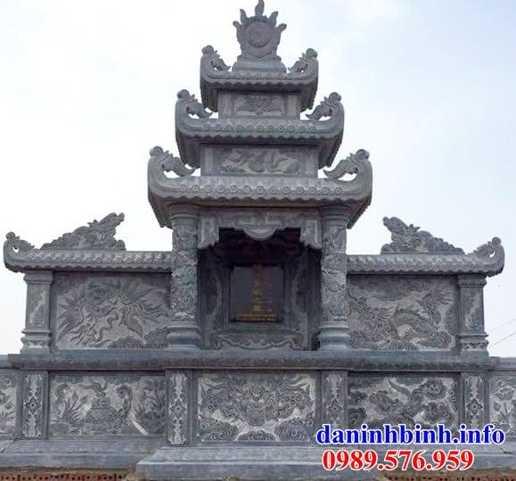 Mẫu cây hương thờ chung nghĩa trang gia đình dòng họ bằng đá điêu khắc rồng phượng tại Tây Ninh
