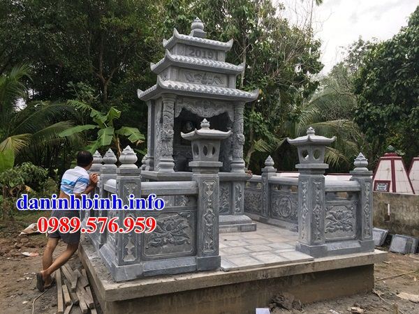 Mẫu cổng cây hương nghĩa trang gia đình dòng họ bằng đá thiết kế đơn giản bán tại Bình Phước