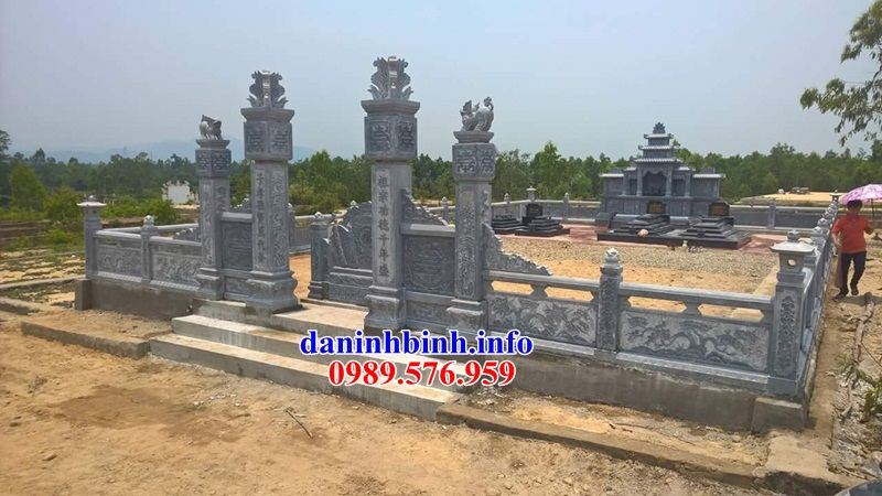 Mẫu cổng cây hương nghĩa trang gia đình dòng họ bằng đá xanh Thanh Hóa tại Tây Ninh