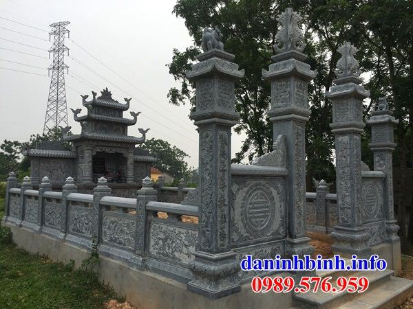 Mẫu cổng khu lăng mộ nghĩa trang gia đình dòng họ bằng đá mỹ nghệ Ninh Bình bán tại Bình Định