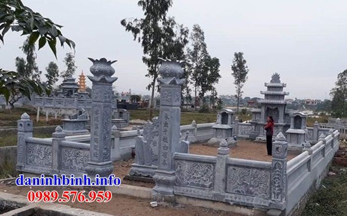 Mẫu cổng khu lăng mộ nghĩa trang gia đình dòng họ bằng đá mỹ nghệ Ninh Bình tại Sài Gòn