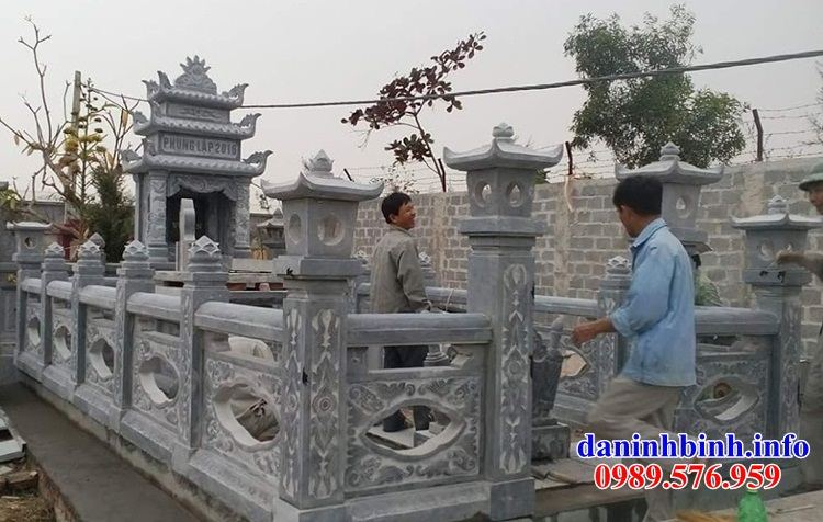 Mẫu cổng khu lăng mộ nghĩa trang gia đình dòng họ bằng đá thiết kế đẹp tại Đắk Lắk